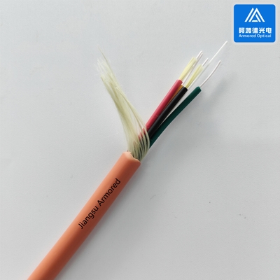9.0mm Branch 4 Core Fiber Optic Cable Orange LSZH Jacket FTTH Break Out