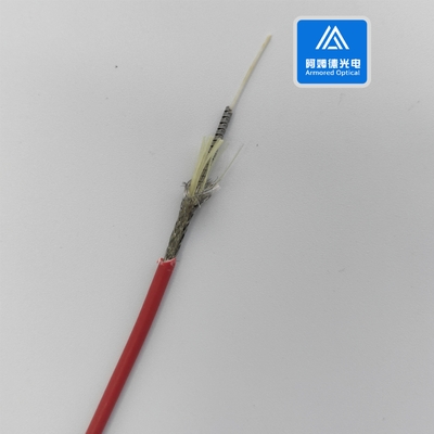 Simplex 3.0mm Armored Sensing Fiber Optic Cable LSZH jacket 62.5 125 Railway Metro