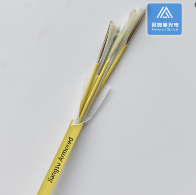 48 Core Single Mode Fiber Optic Cable Yellow LSZH 6.5mm Branch Fiber Cable Data Center