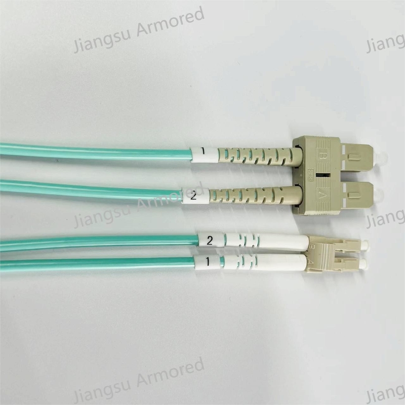 3.3MM Armored Fiber Optic Patch Cable DSC DLC 150M OM3 150 Aque