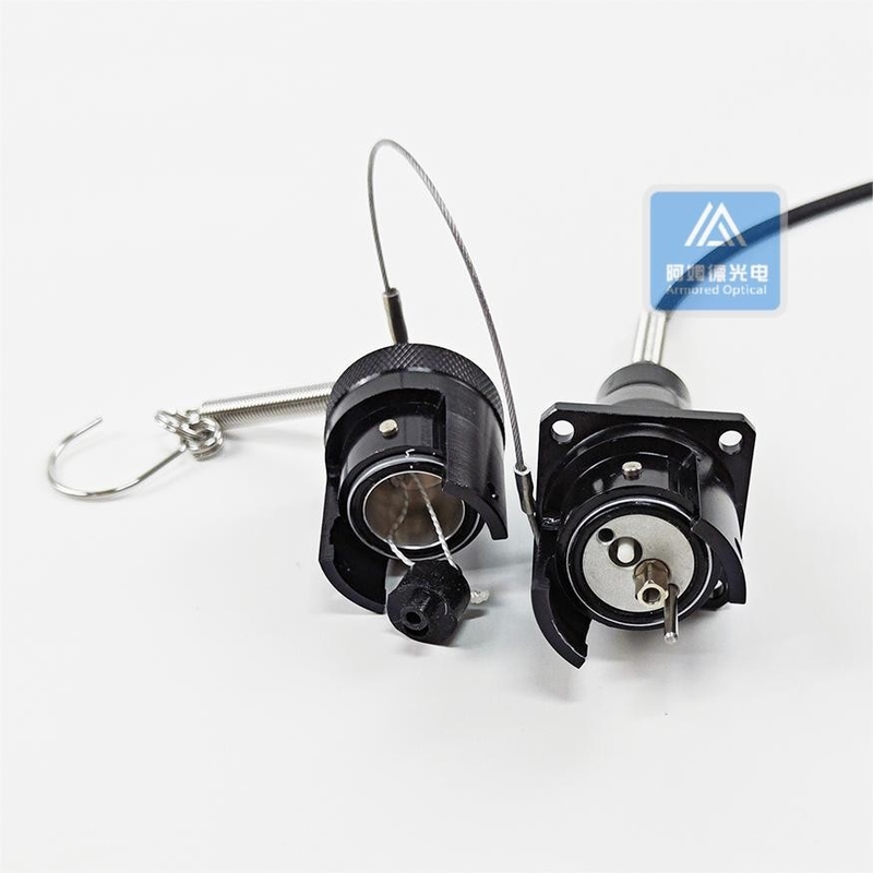 2 Core 5.0mm Armored Tactical Patch Cord Military Jumper with Metallic Connector TPU Jacket