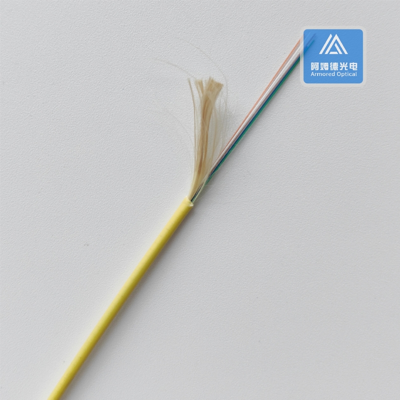 6 Strand Indoor Fiber Optic Cable SM Single Mode 2mm Yellow LSZH FTTH