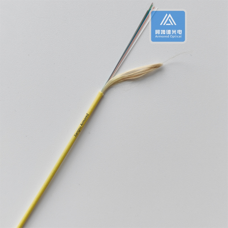 6 Strand Indoor Fiber Optic Cable SM Single Mode 2mm Yellow LSZH FTTH