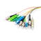 12 Sc UPC della st FC di LC a fibra ottica di singolo modo delle trecce di colore con il rivestimento di PVC/LSZH